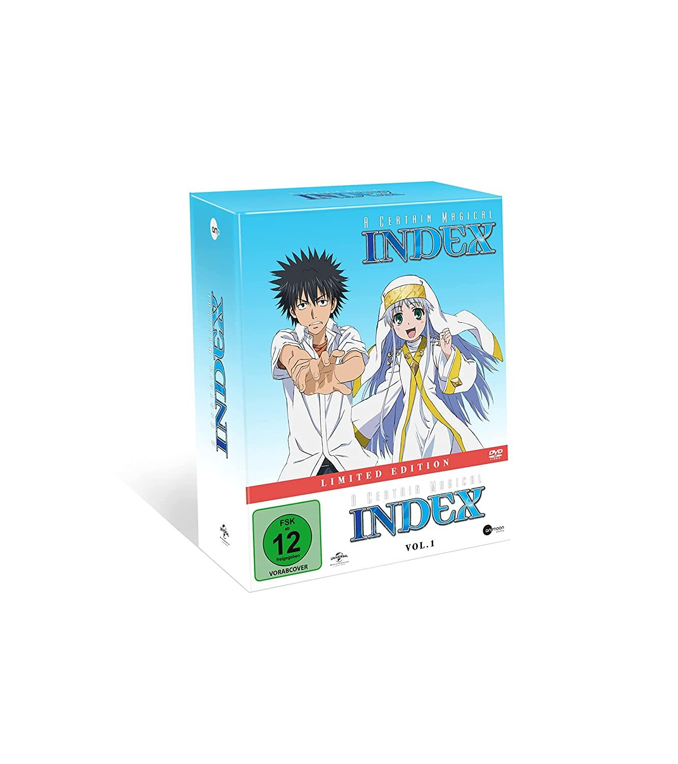 DVD-Box-Set von 'A Certain Magical Index'. Anime-Charaktere auf dem Cover. Limited Edition mit einer Bewertung von 12.