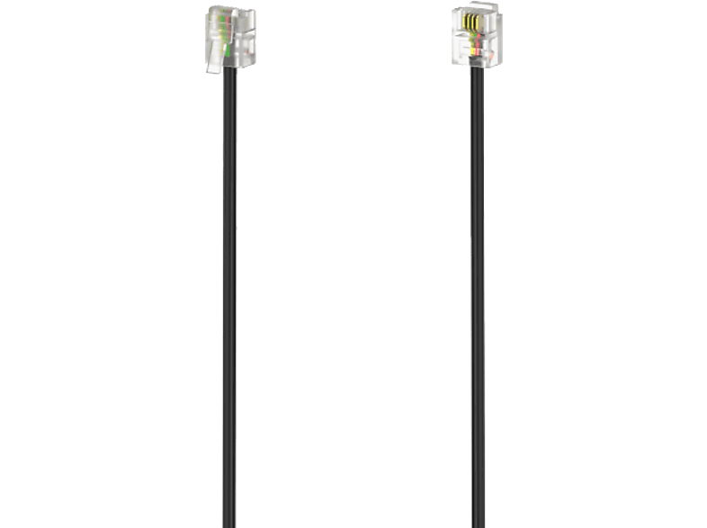 Hama Modularkabel, Stecker 6p4c - Stecker 6p4c, 3 m, Schwarz