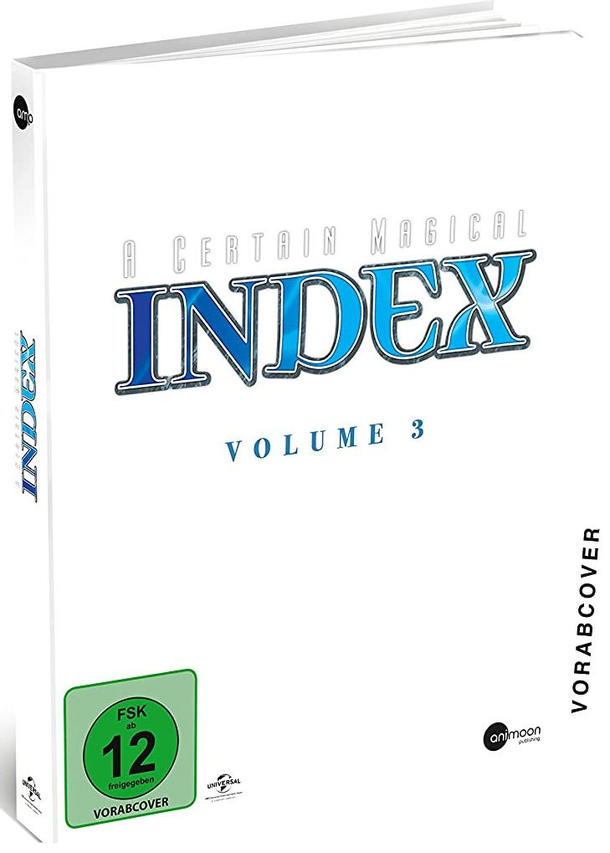 Buchcover für 'A Certain Magical Index Band 3' mit weißem Hintergrund.