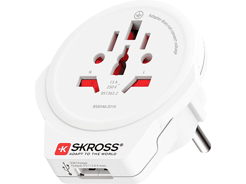 Skross Usb-reisadapter Europa Naar Wereld (7640166323204)