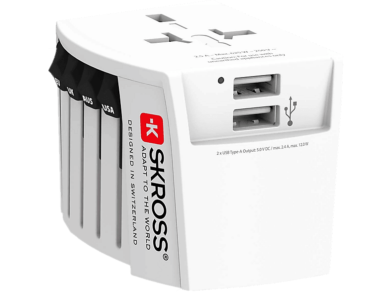 Adaptateur de voyage USB universel Skross