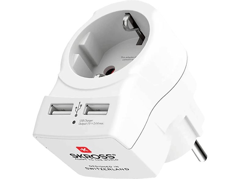 Skross Reisstroomadapter + 2 X Usb-a (7640166324379)