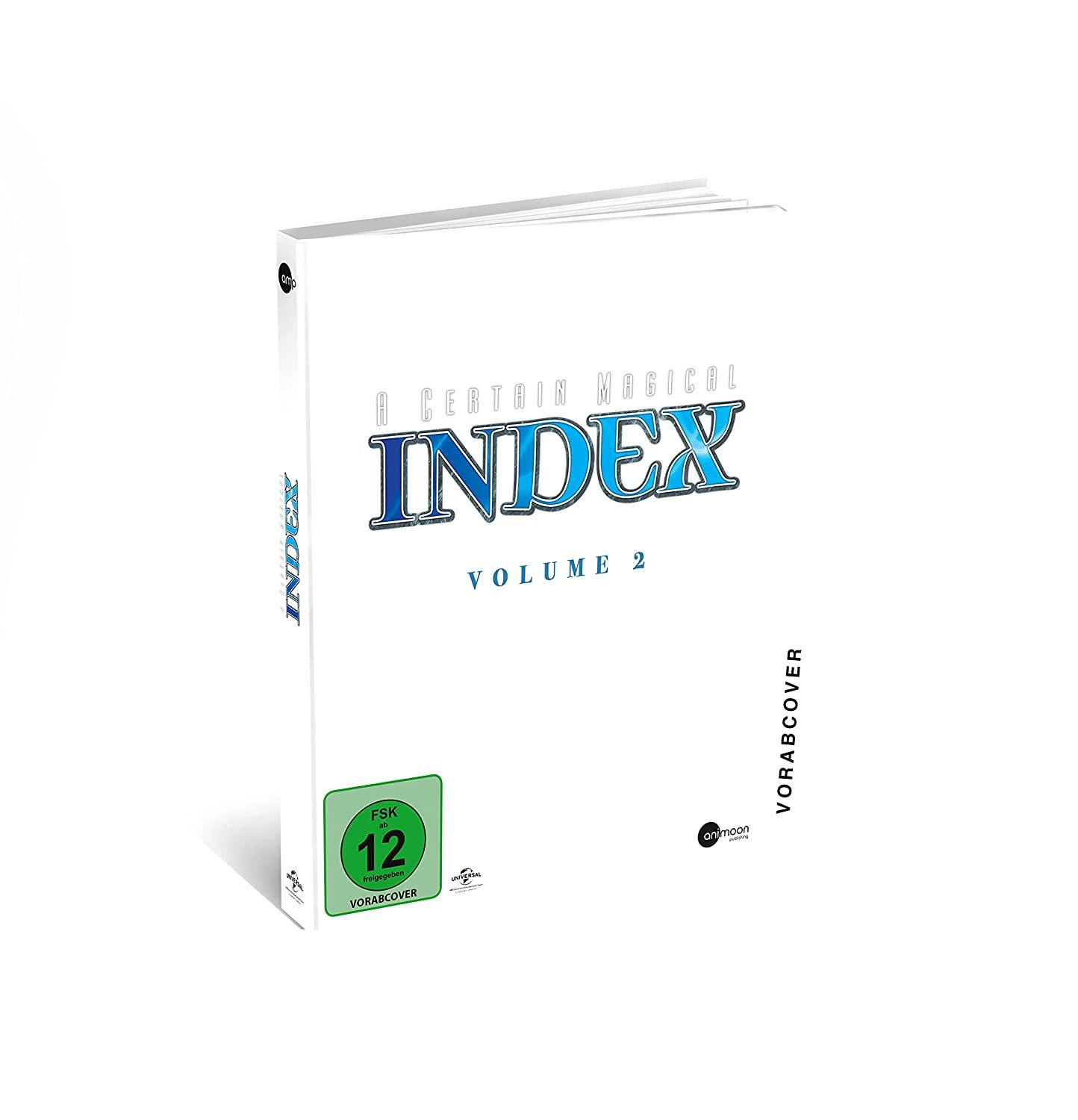 Buchcover: 'A Certain Magical Index Volume 2' mit Text und grünem FSK-Logo.