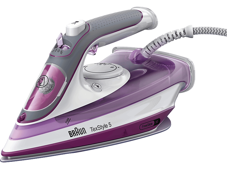 BRAUN TexStyle 5 SI 5037 VI Dampfbügeleisen (2700 Watt, Keramiksohle ...