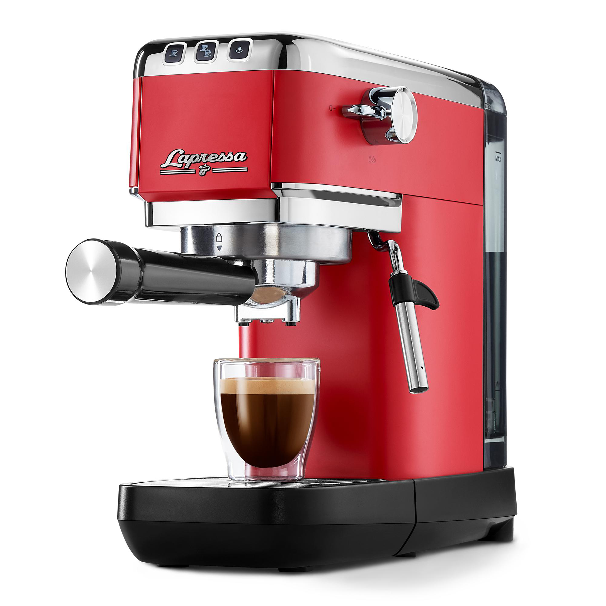 TCHIBO Siebträger „Lapressa“ Espressomaschine Rot Silber