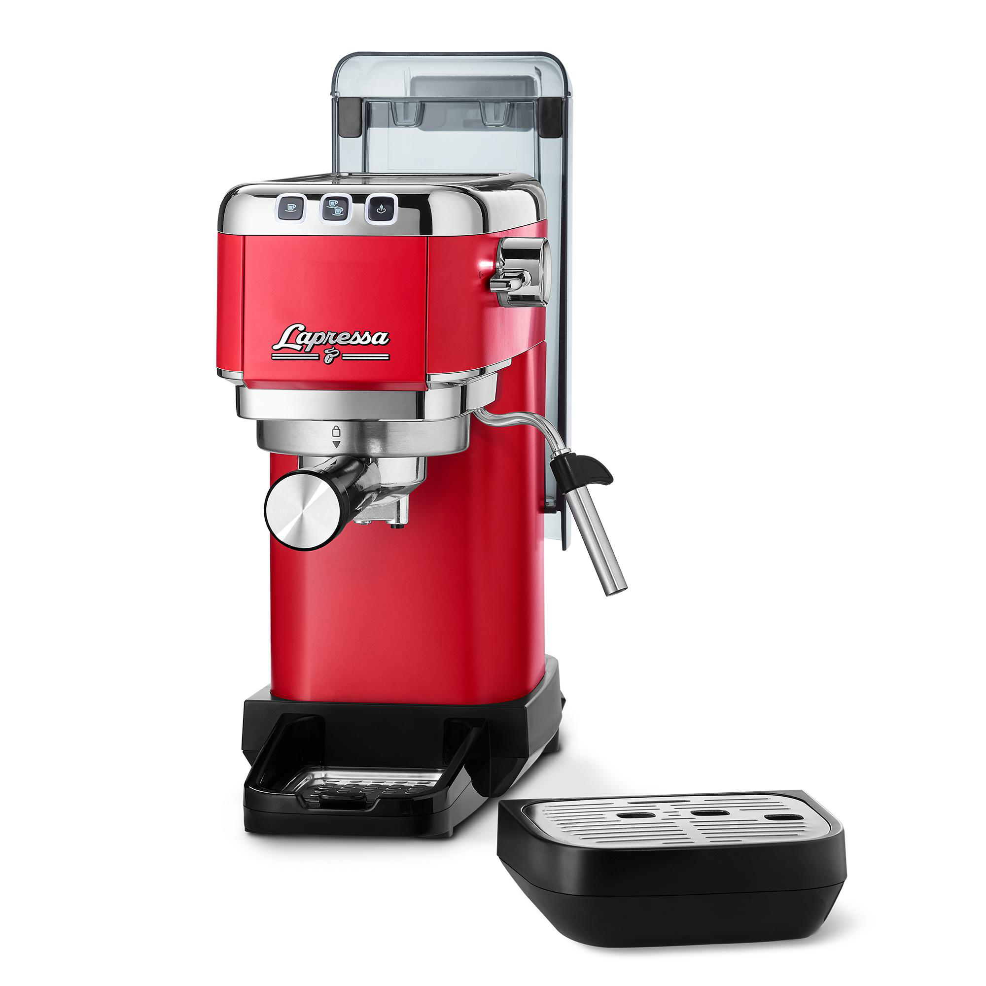 Silber TCHIBO „Lapressa“ Rot Siebträger Espressomaschine