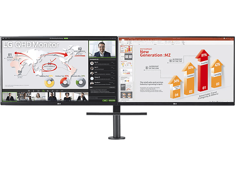 LG Monitor 27qp88dp-bs 27" Ips Qhd Ergo Dual (27qp88dp-bs.aeu)