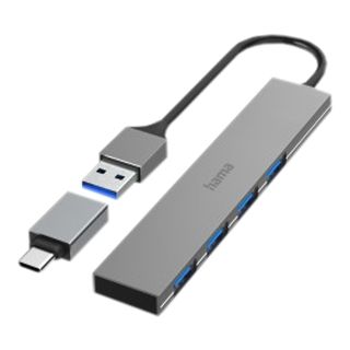 HAMA 00200141 - Hub USB (Grigio)