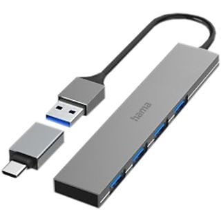HAMA USB-Hub, 4x USB 3.2 Gen1, USB-C Adapter, Anthrazit