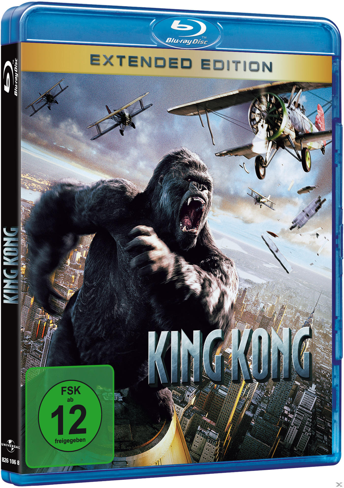 Blu-ray-Disc von King Kong mit Filmcover-Art in einer blauen Hülle.