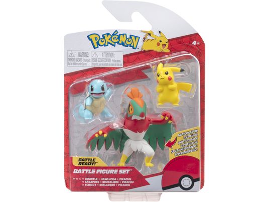 JAZWARES Pokémon: Pikachu #2, Schiggy #1, Resladero - 3er-Pack - Sammelfiguren (Mehrfarbig)
