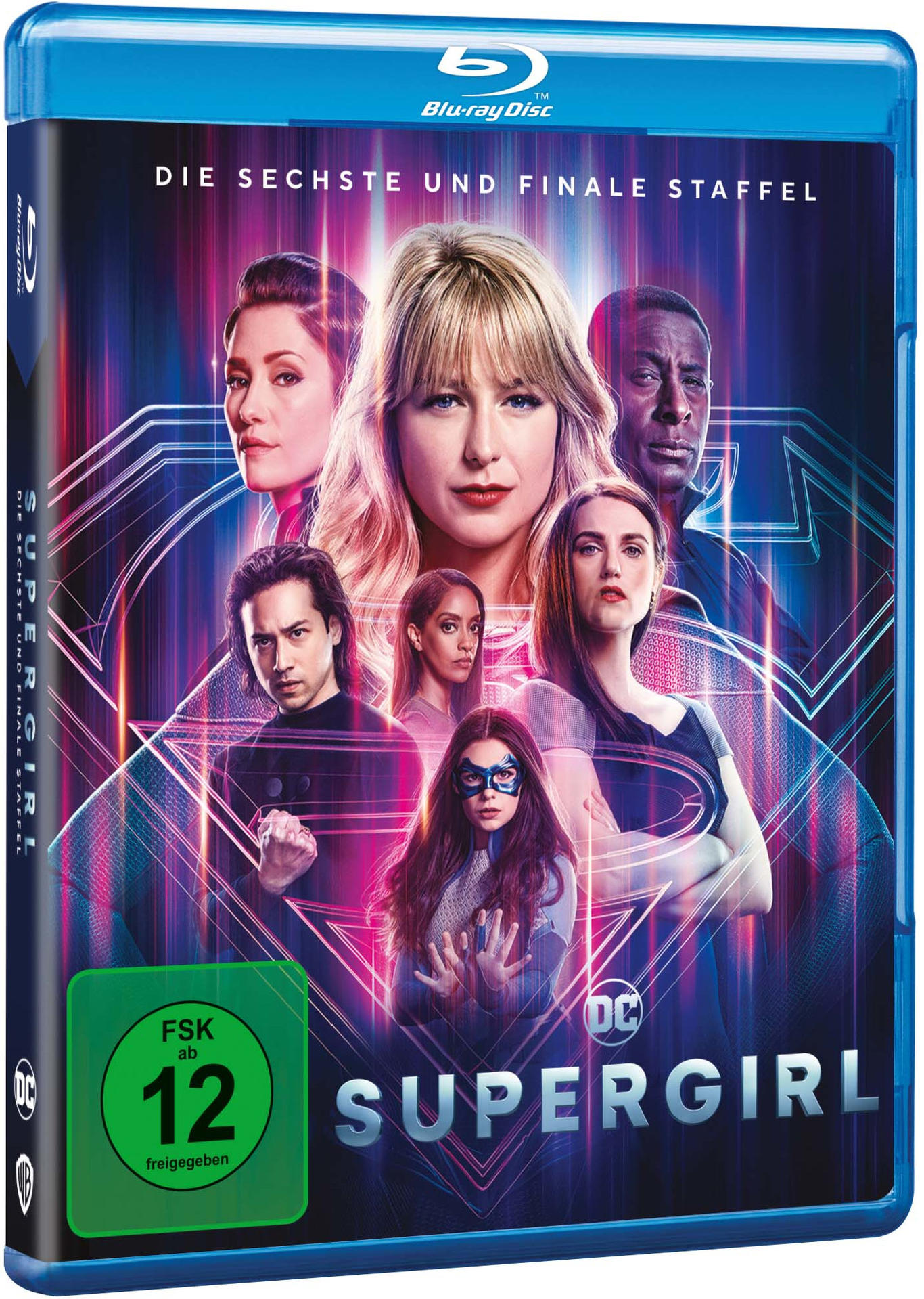 Supergirl Blu-ray Disc-Hülle mit mehreren Charakteren.