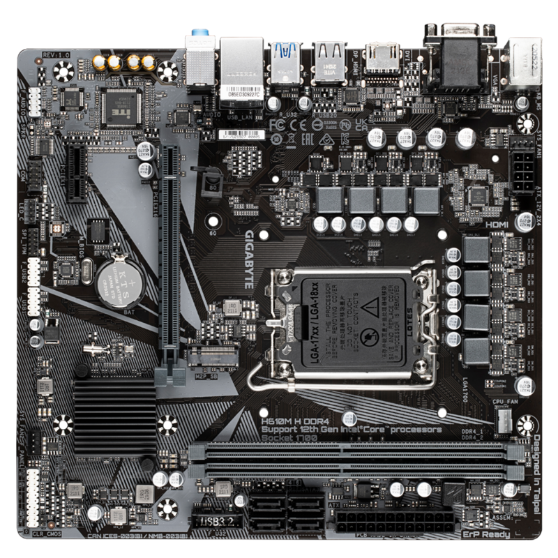 GIGABYTE H610M H Intel LGA1700 MicroATX Anakart