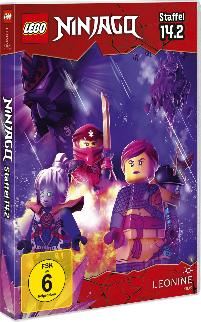 Lego Ninjago Film DVD-Cover mit Lego-Charakteren in Actionposen.