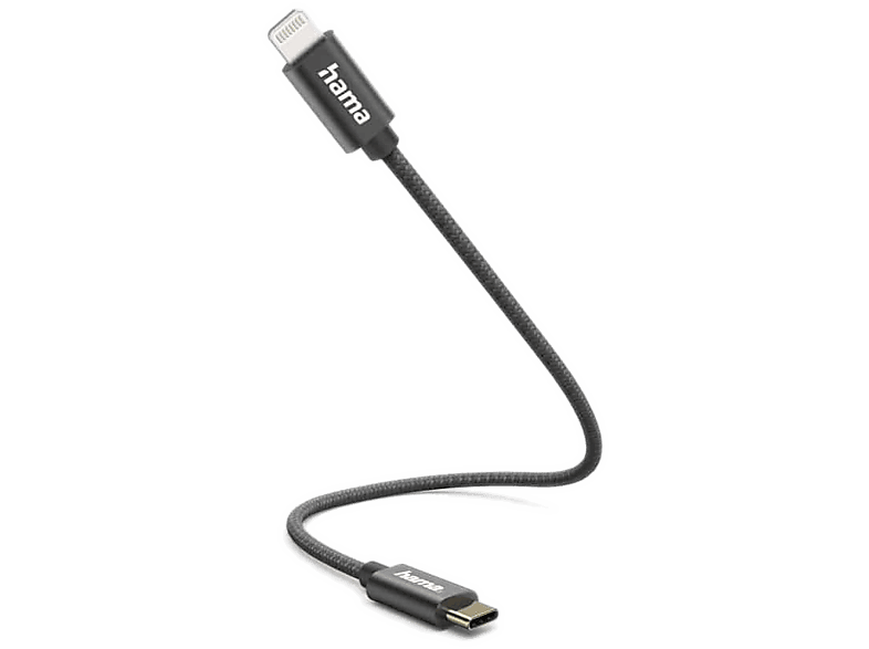 Hama Usb-c / Lightning-kabel 0.2 M Zwart (00201601)