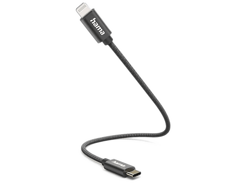 Hama USB-C to Lightning Cable 0.2m Black
