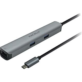MACALLY UCDOCK6 - 6 in 1 USB-C Multiport Hub avec HDMI (Gris)