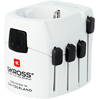MediaMarkt SKROSS WLD TRAV GROUND PLUGS 7.0 AMP WIT aanbieding