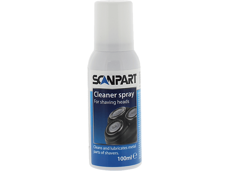 MediaMarkt Limpiador Cabezales Afeitadora, Scanpart Accesorio Afeitadora, 100 Ml, Blanco Y Azul