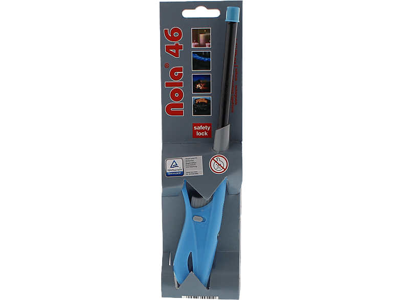 Encendedor - Scanpart Nola 46, Gas, Recargable, 22 cm, Llama ajustable, Bloqueo de seguridad