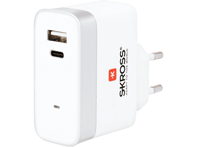 Skross Europe Charger 1 Usb + Usb-c Wit