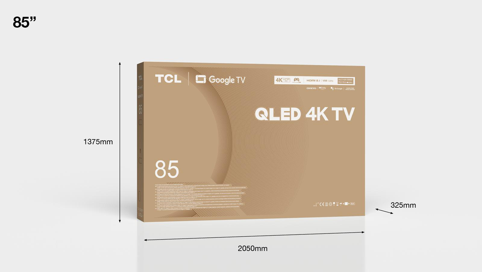 TCL 85C735 QLED TV (Flat, 85 Zoll / 214 cm, QLED 4K, SMART TV, Google TV)