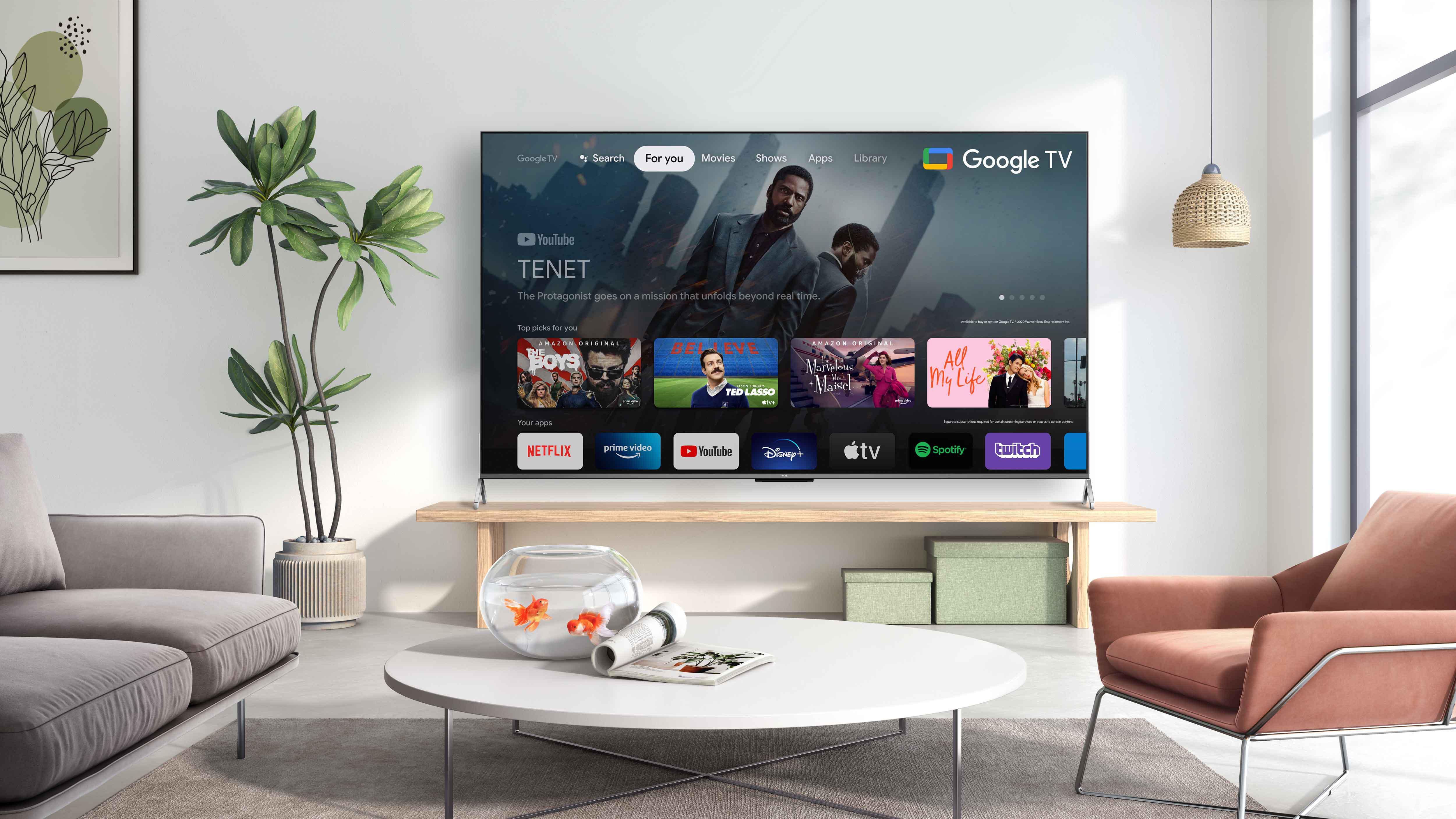 TCL 85C735 QLED TV (Flat, 85 Zoll / 214 cm, QLED 4K, SMART TV, Google TV)