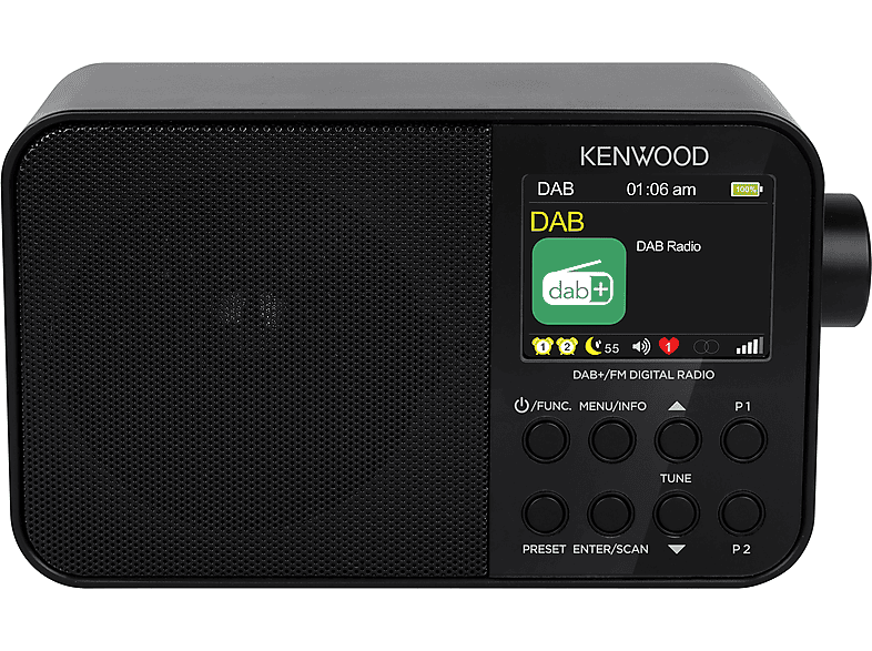 KENWOOD CRM30DABB Tragbares Radio, DAB+ / UKW, DAB+, FM, Bluetooth, Schwarz DAB/DAB+ Radios