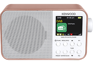 KENWOOD CR-M30DAB-R Tragbares Radio, DAB+ / UKW, DAB+, FM, Bluetooth, Roségold/Weiß