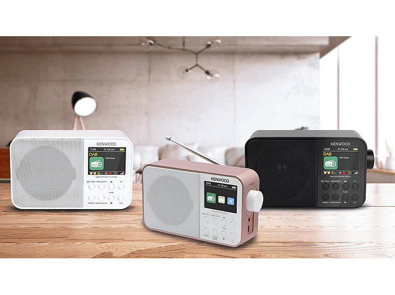 Thumbnail - KENWOOD CR-M30DAB-R Tragbares Radio, DAB+ / UKW, DAB+, FM, Bluetooth, Roségold/Weiß
