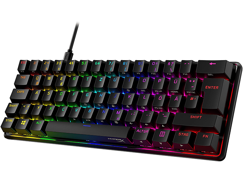 Thumbnail - HYPERX Alloy Origins 60, Gaming Tastatur, Mechanisch, HyperX Red, Kabelgebunden, Schwarz