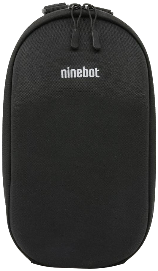 Étui de transport Ninebot noir. Étui ovale noir avec le logo Ninebot en blanc.