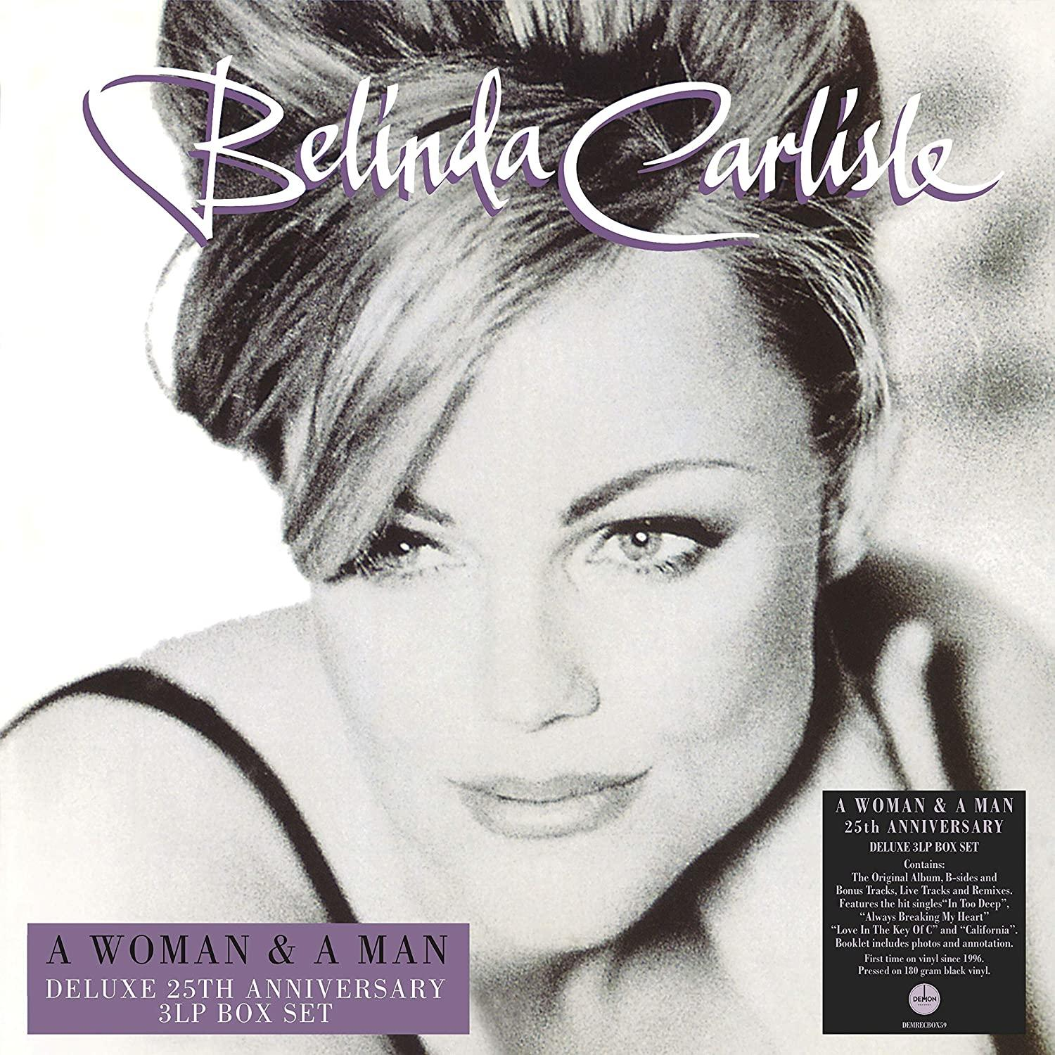 Belinda Carlisle album borítója. Egy szőke nő portréja, a következő szöveggel: A Woman & A Man.