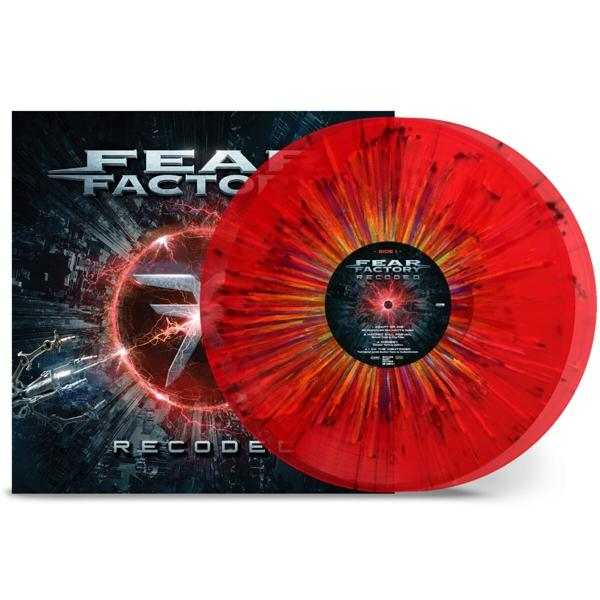 Piros-narancs vinyl lemez Fear Factory album borítóval.