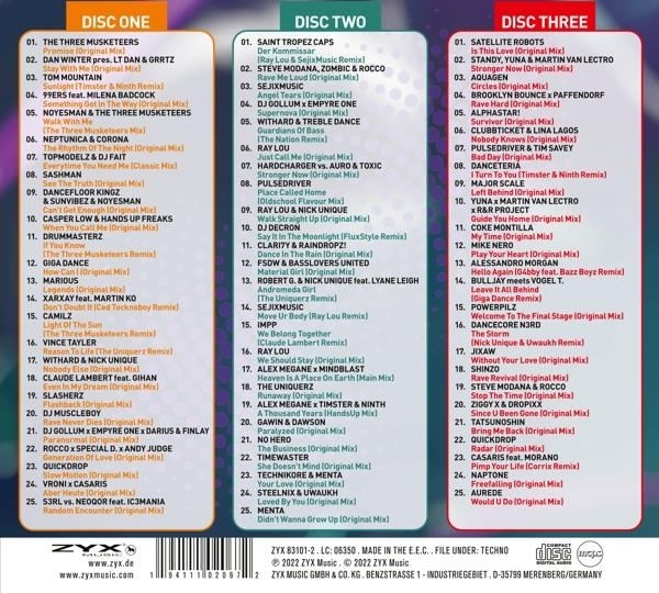 Ein CD-Case mit einer Liste von Songs und etwas Text.