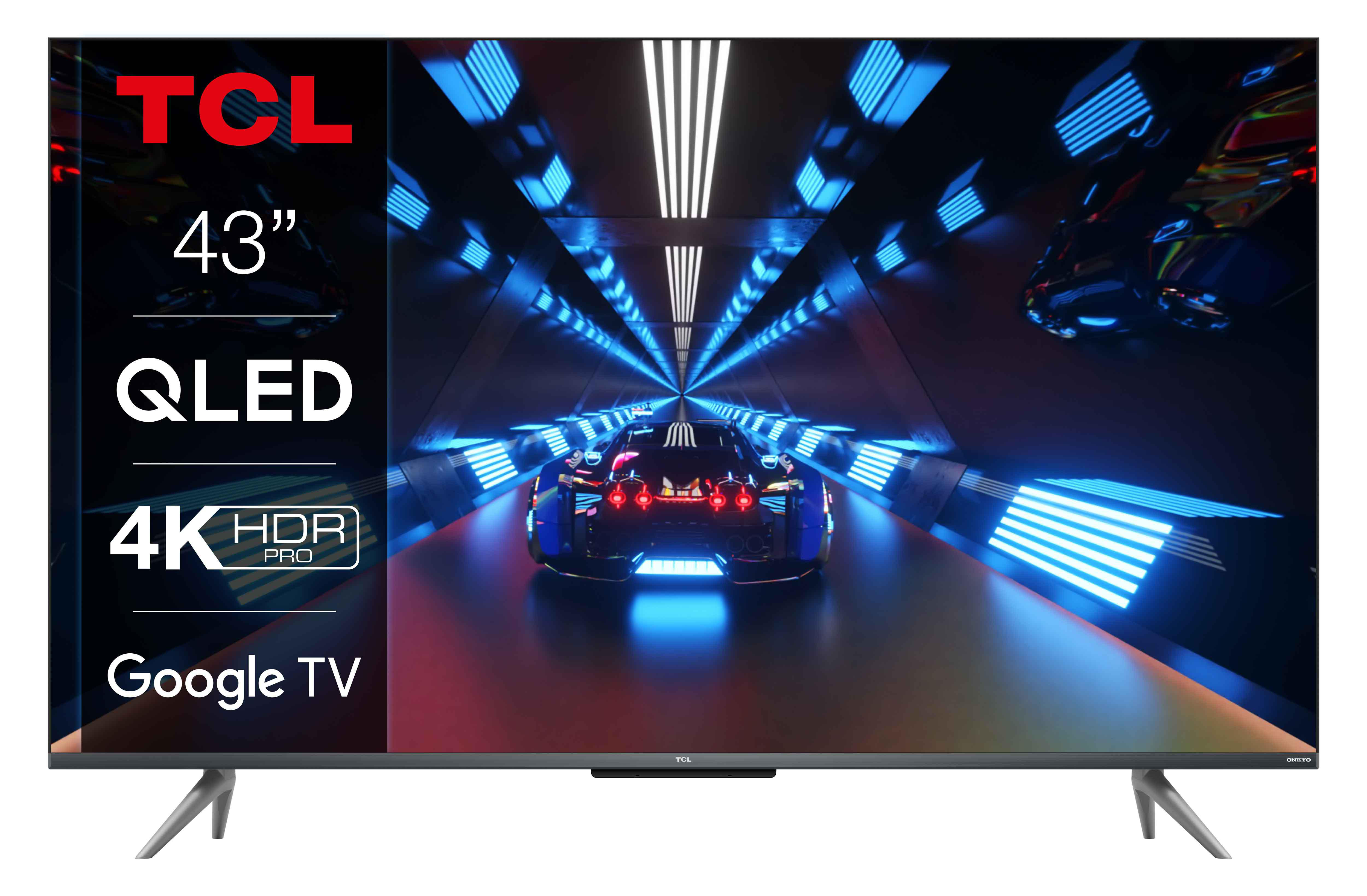 TCL 43C735 QLED TV (Flat, 43 Zoll / 108 cm, QLED 4K, SMART TV, Google TV)