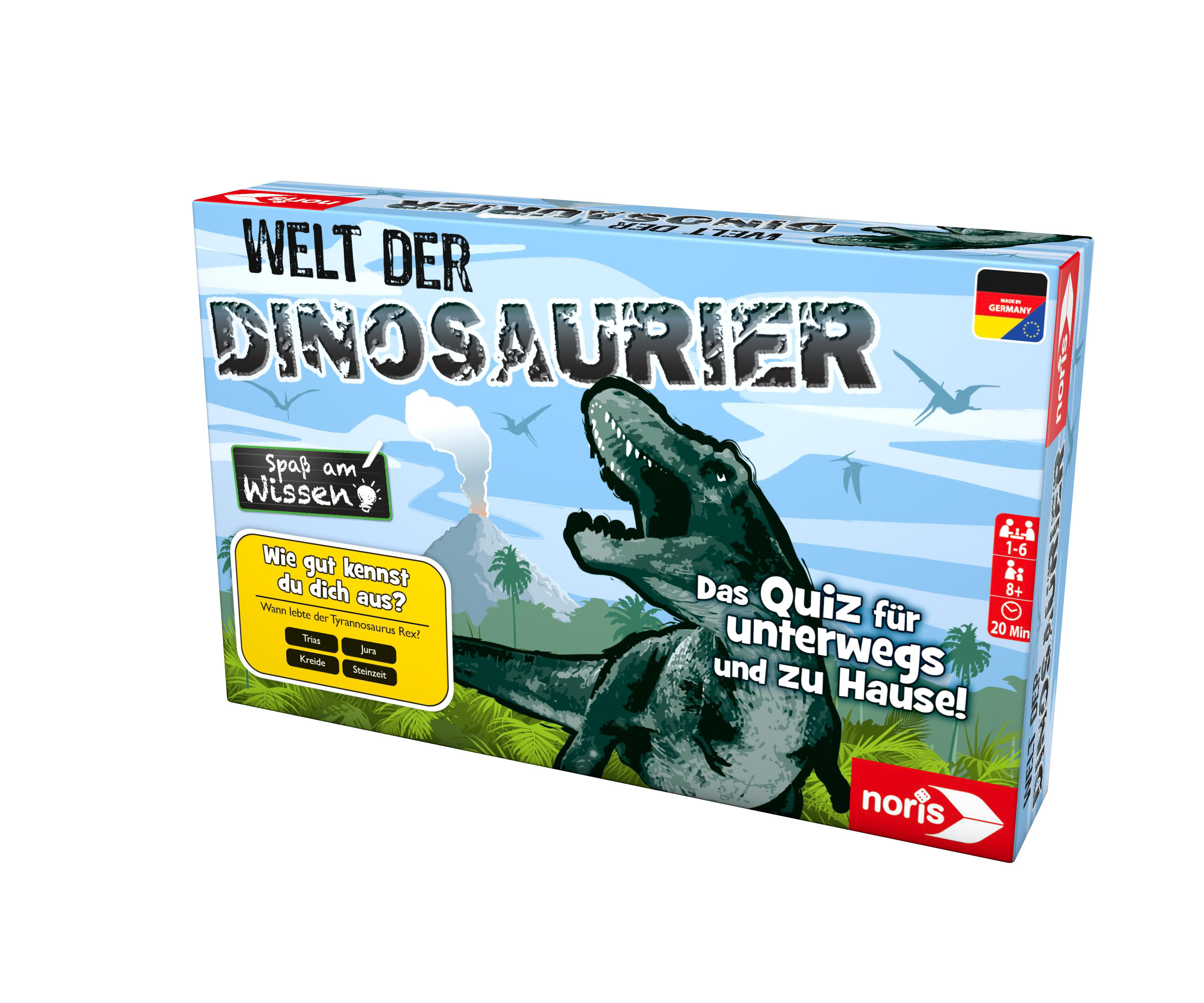 NORIS Welt der Dinosaurier Quizspiel, Mehrfarbig