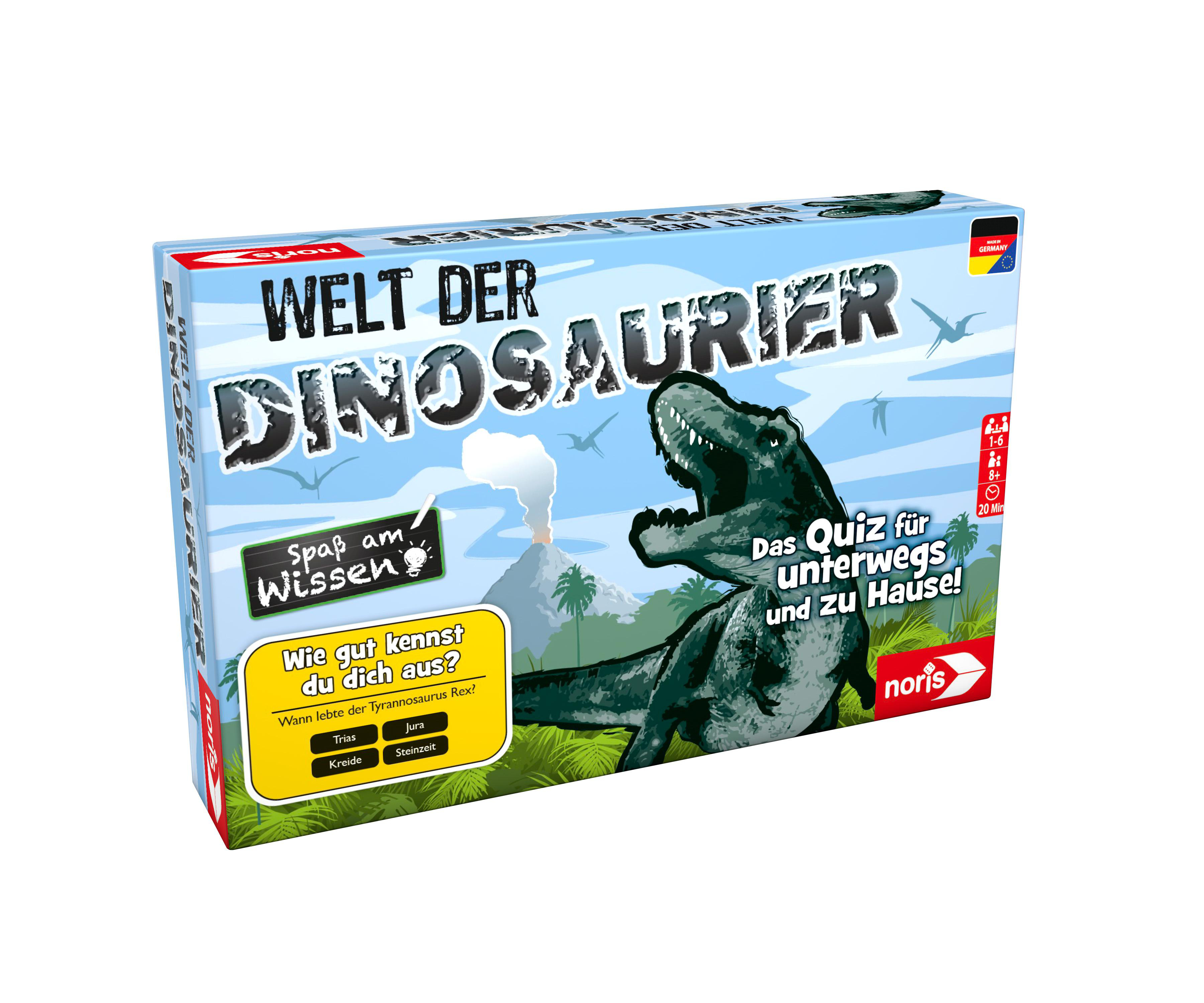 NORIS Welt der Dinosaurier Quizspiel, Mehrfarbig