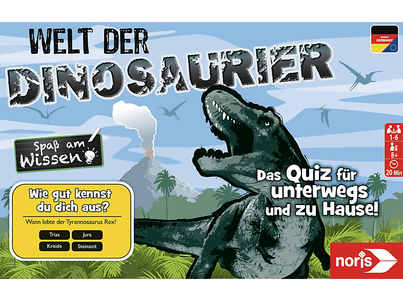 der Dinosaurier Welt Mehrfarbig Quizspiel, NORIS