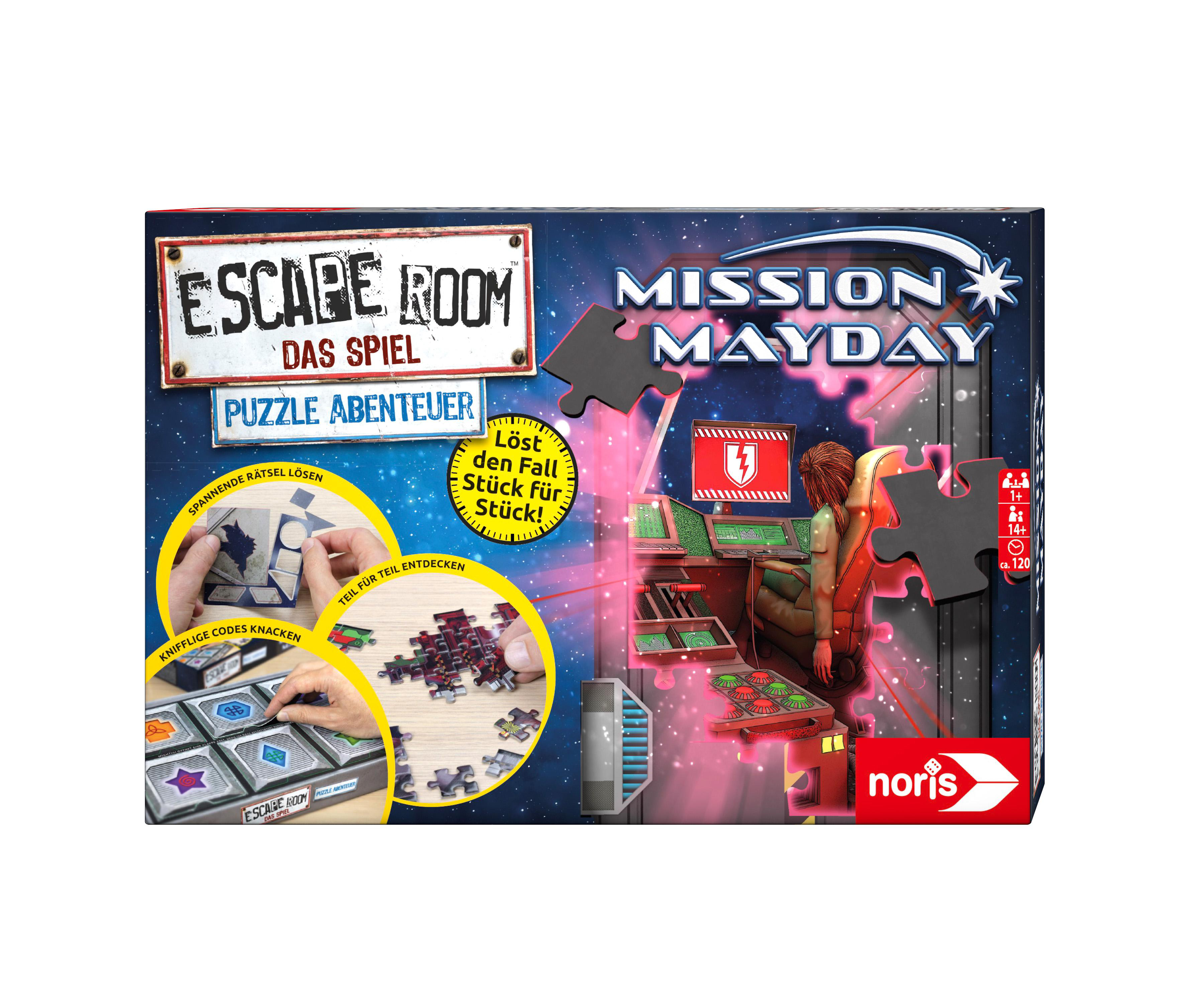 NORIS Escape Room Mehrfarbig Das 3 Abenteuer Puzzle Escape Room Spiel