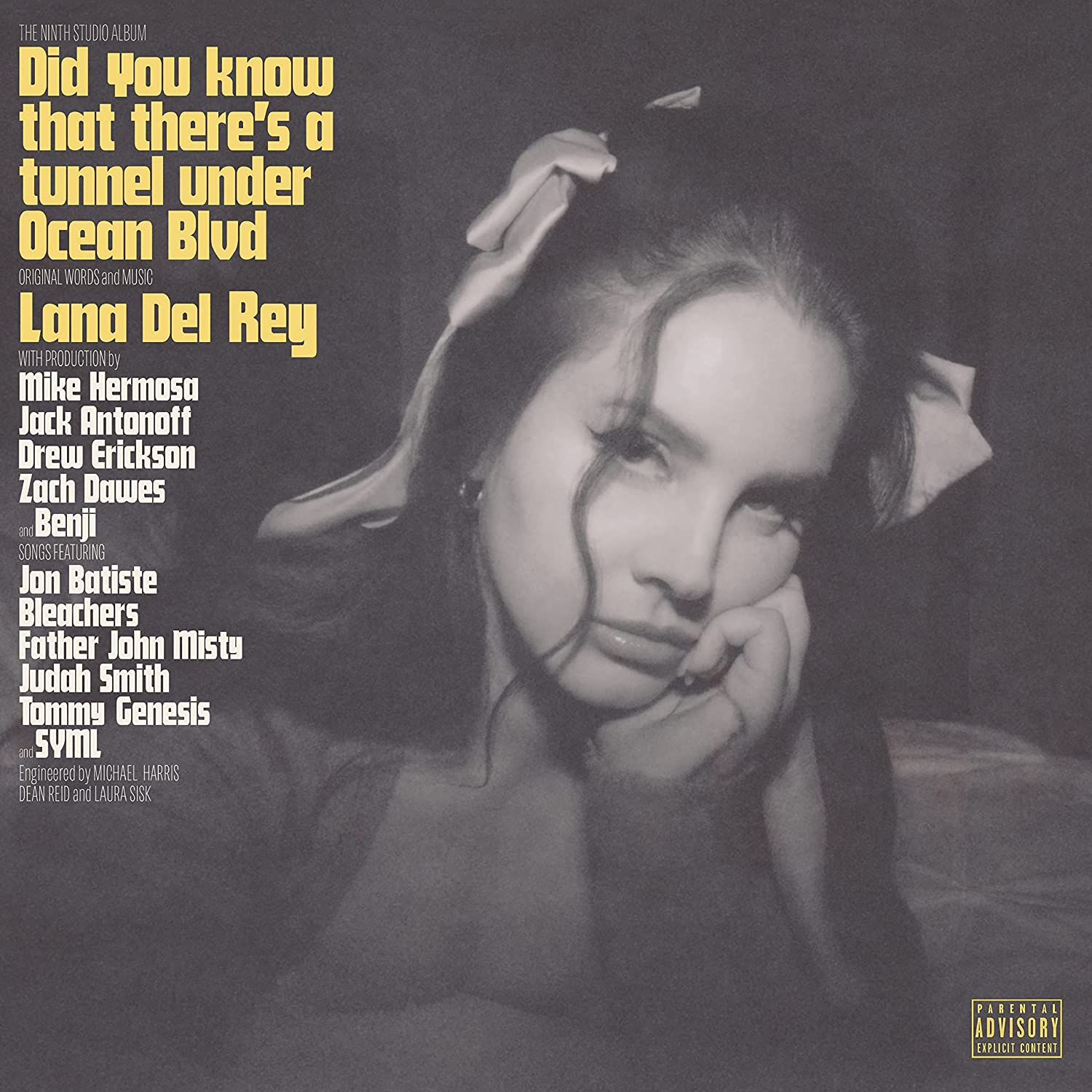 A 'Did You Know That There's a Tunnel Under Ocean Blvd' album borítója Lana Del Rey-től.
