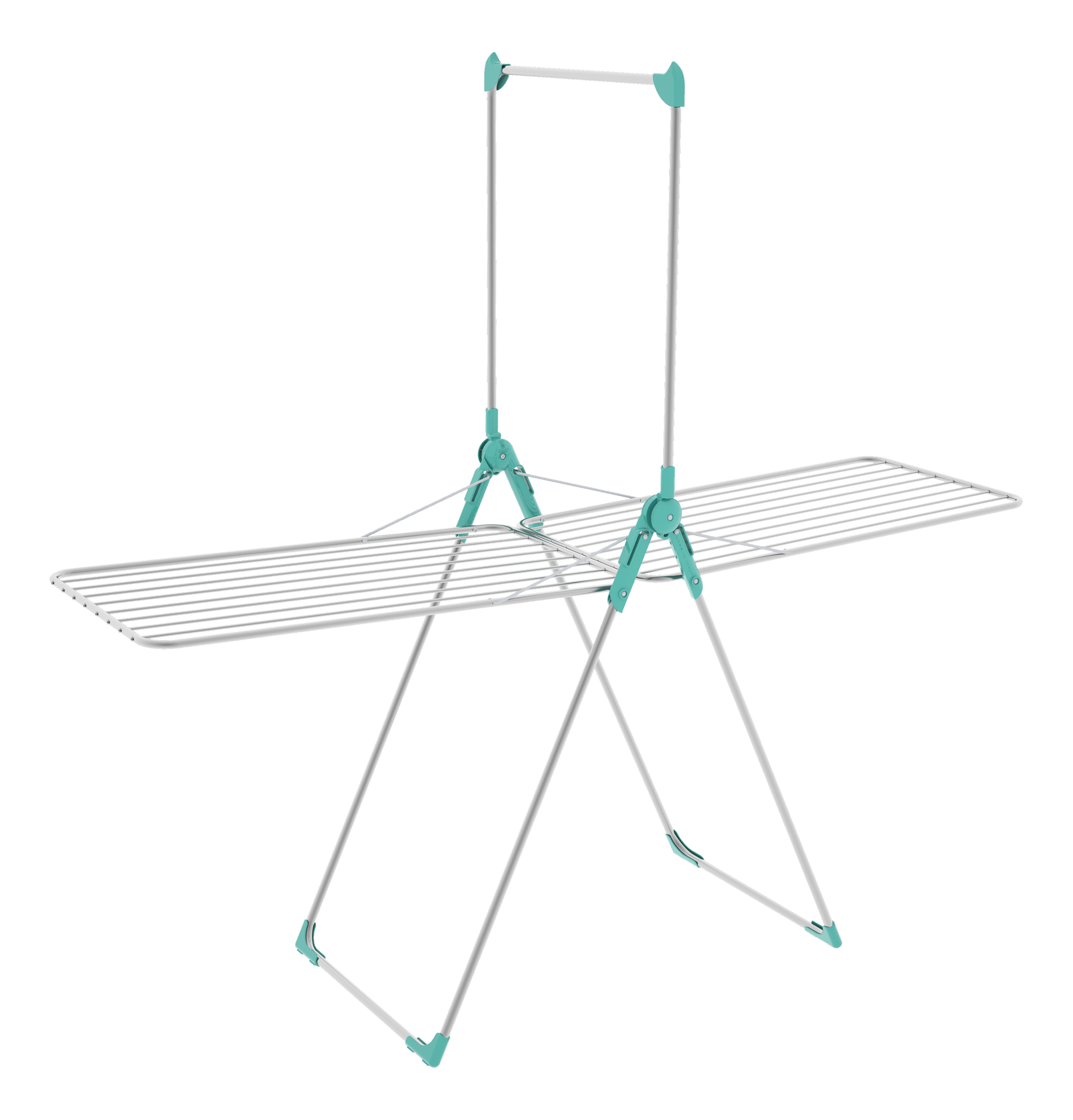 Weiß-türkischer Wäscheständer, erweiterbar, mit Ständer.