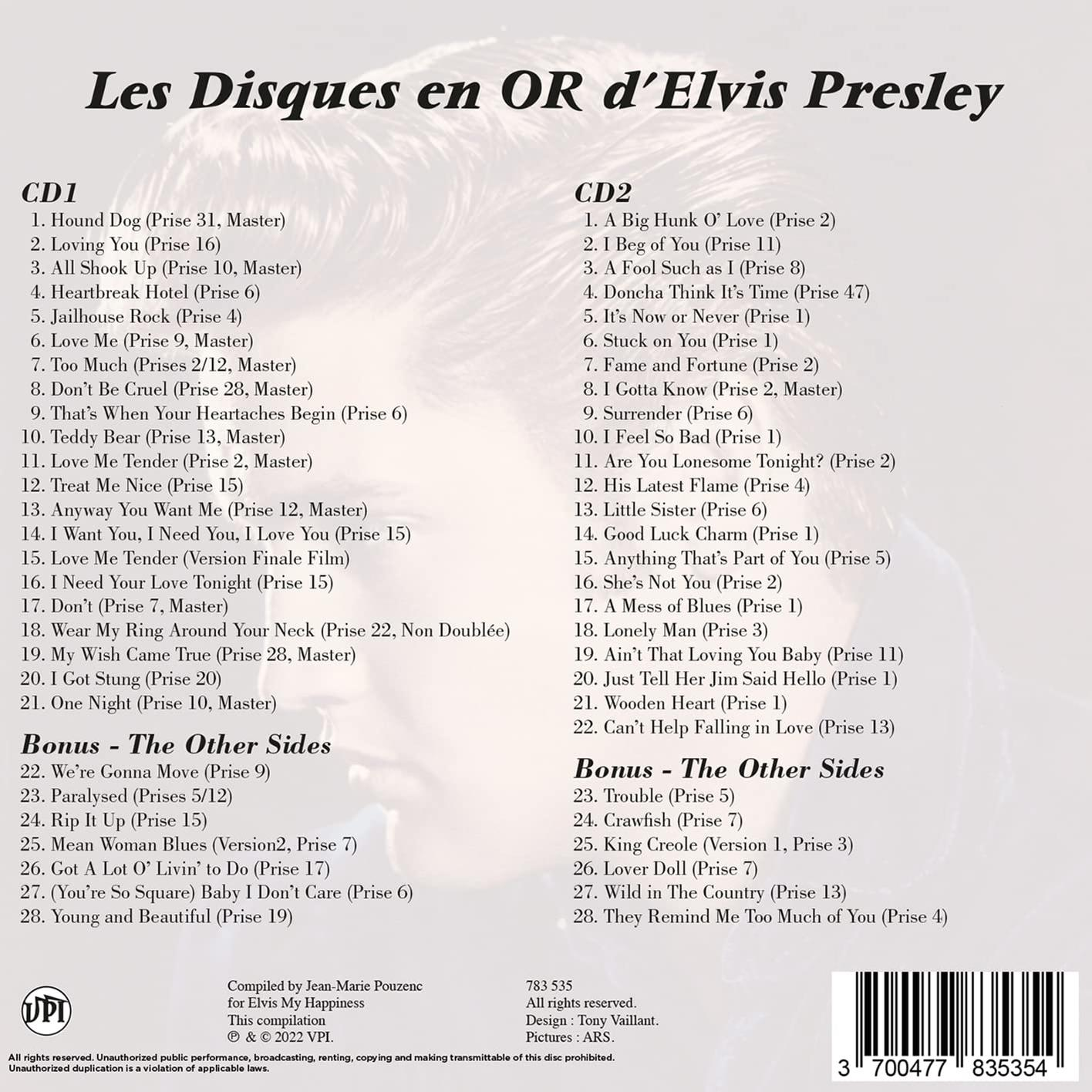 Elvis Presley - Les Disques En or D'elvis  - (CD)