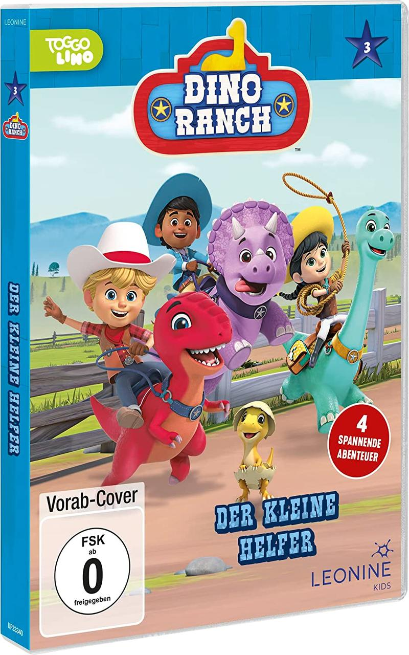 Eine DVD-Hülle mit Zeichentrickfiguren, betitelt 'Der Kleine Helfer' auf Deutsch.