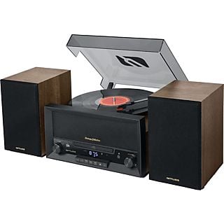 Tocadiscos - Muse ‎MT120MB, USB, RCA, Bluetooth y Auxiliar, 78 RPM, Con microcadena estéreo, Marrón