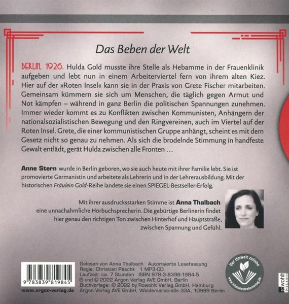 Anna Thalbach - Fräulein Gold: Die Rote Insel  - (MP3-CD)