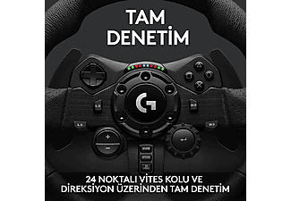 LOGITECH G G923 PS5, PS4 ve PC ile Uyumlu Yarış Direksiyonu ve Pedalları - Siyah_4