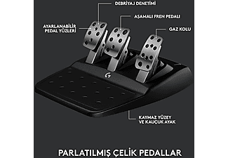 LOGITECH G G923 PS5, PS4 ve PC ile Uyumlu Yarış Direksiyonu ve Pedalları - Siyah_5