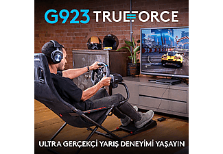 LOGITECH G G923 PS5, PS4 ve PC ile Uyumlu Yarış Direksiyonu ve Pedalları - Siyah_6