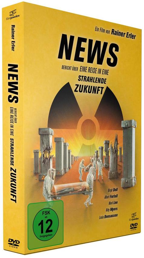 DVD-Box-Set mit gelbem Hintergrund und Filmposter. Der Titel lautet 'NEWS' mit anderem Text auf Deutsch.